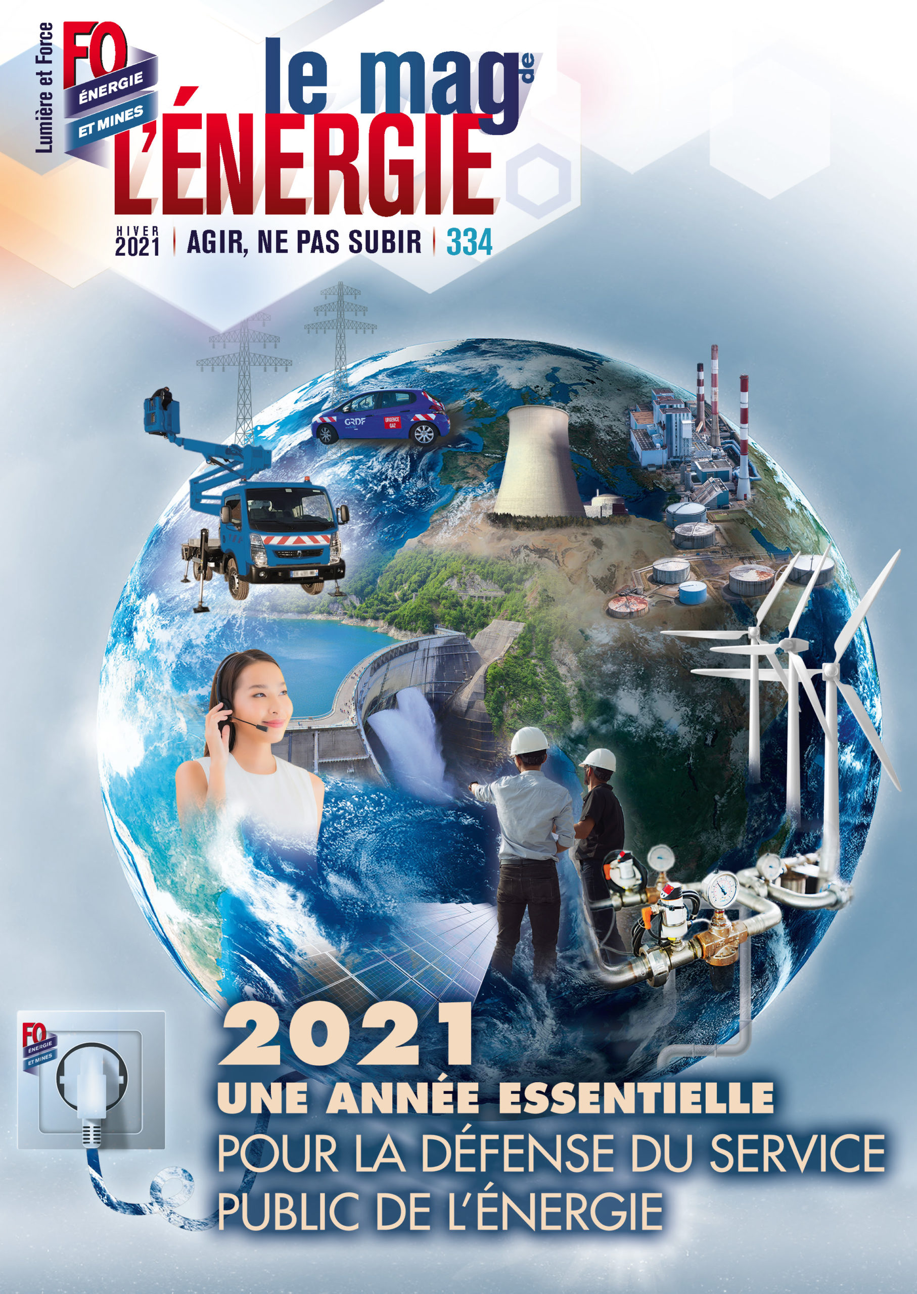Le Mag de l&rsquo;Énergie FO Énergie et Mines n° 334 – Hiver 2020-2021