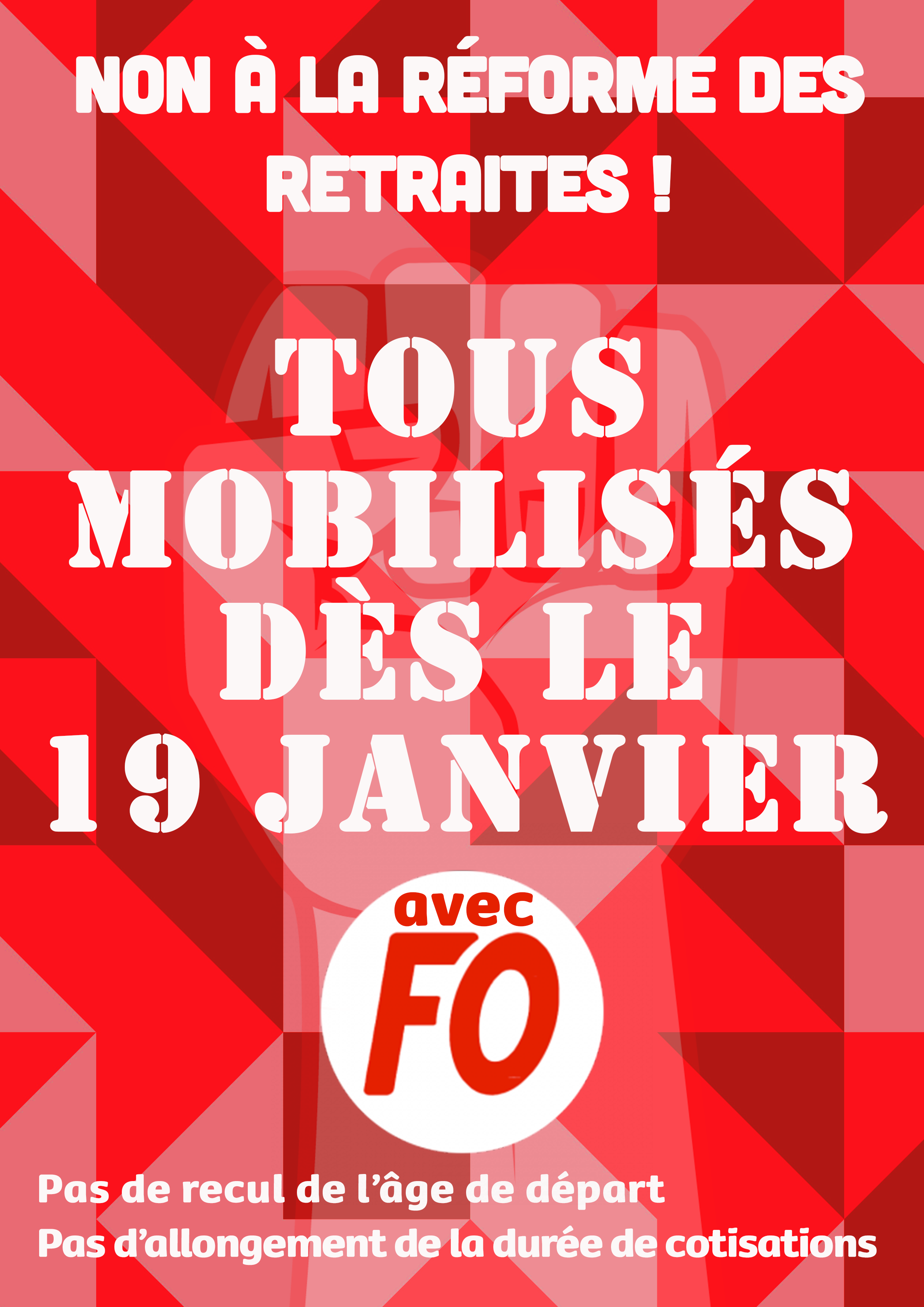 Affiche Réforme des retraites – Janvier 2023