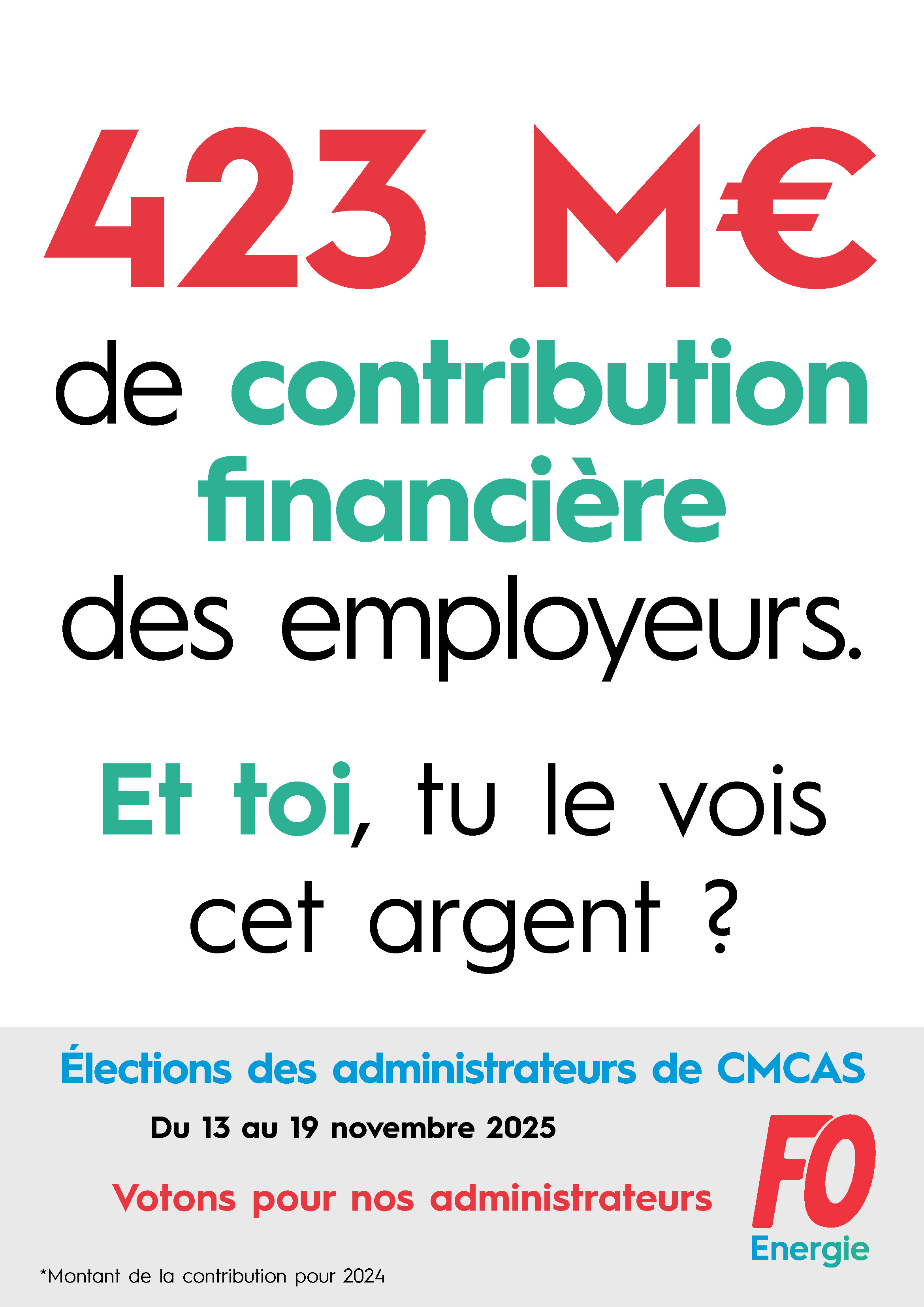 Affiche CMCAS 2025 – Dotations employeurs