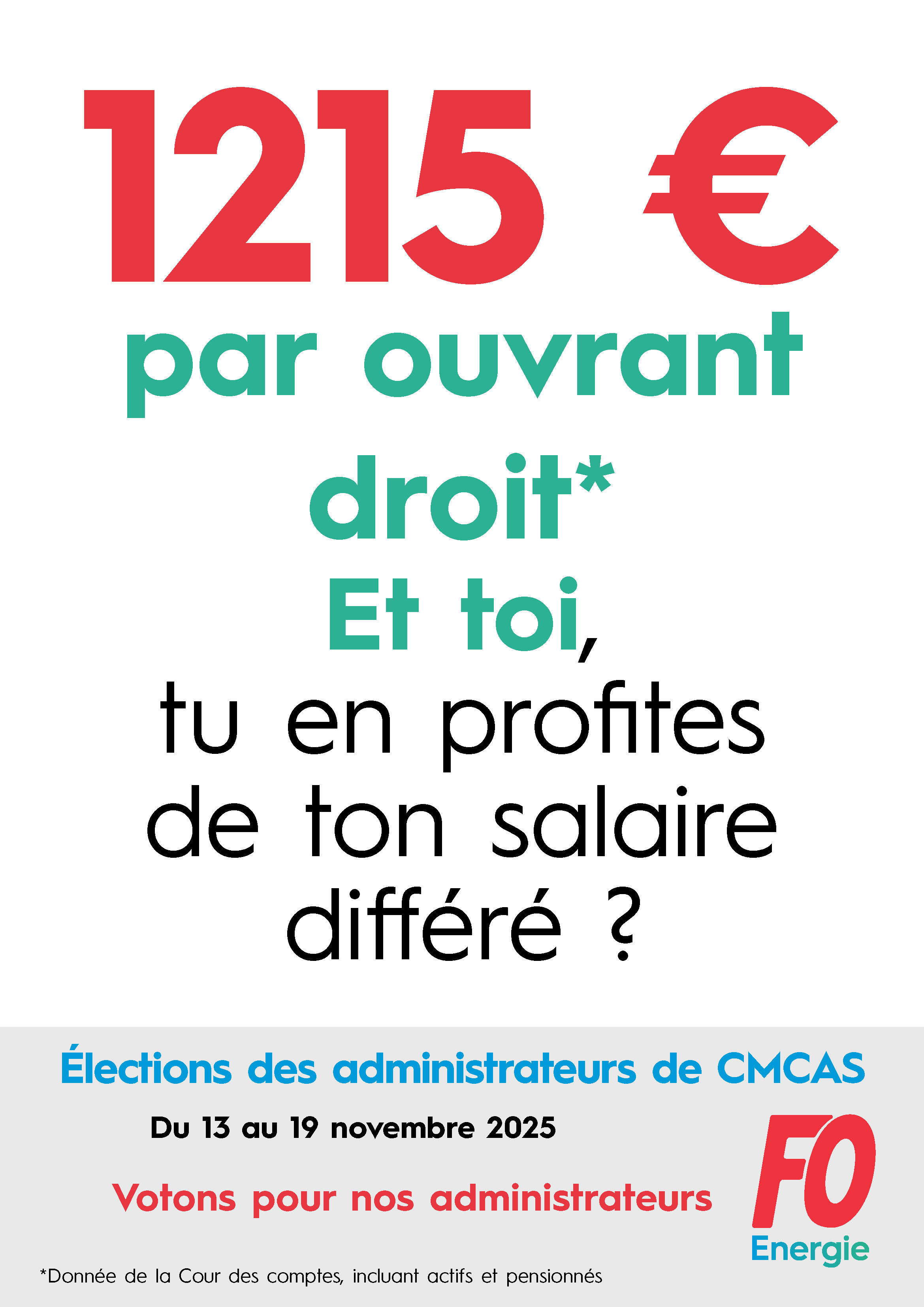 Affiche CMCAS 2025 – Salaire différé