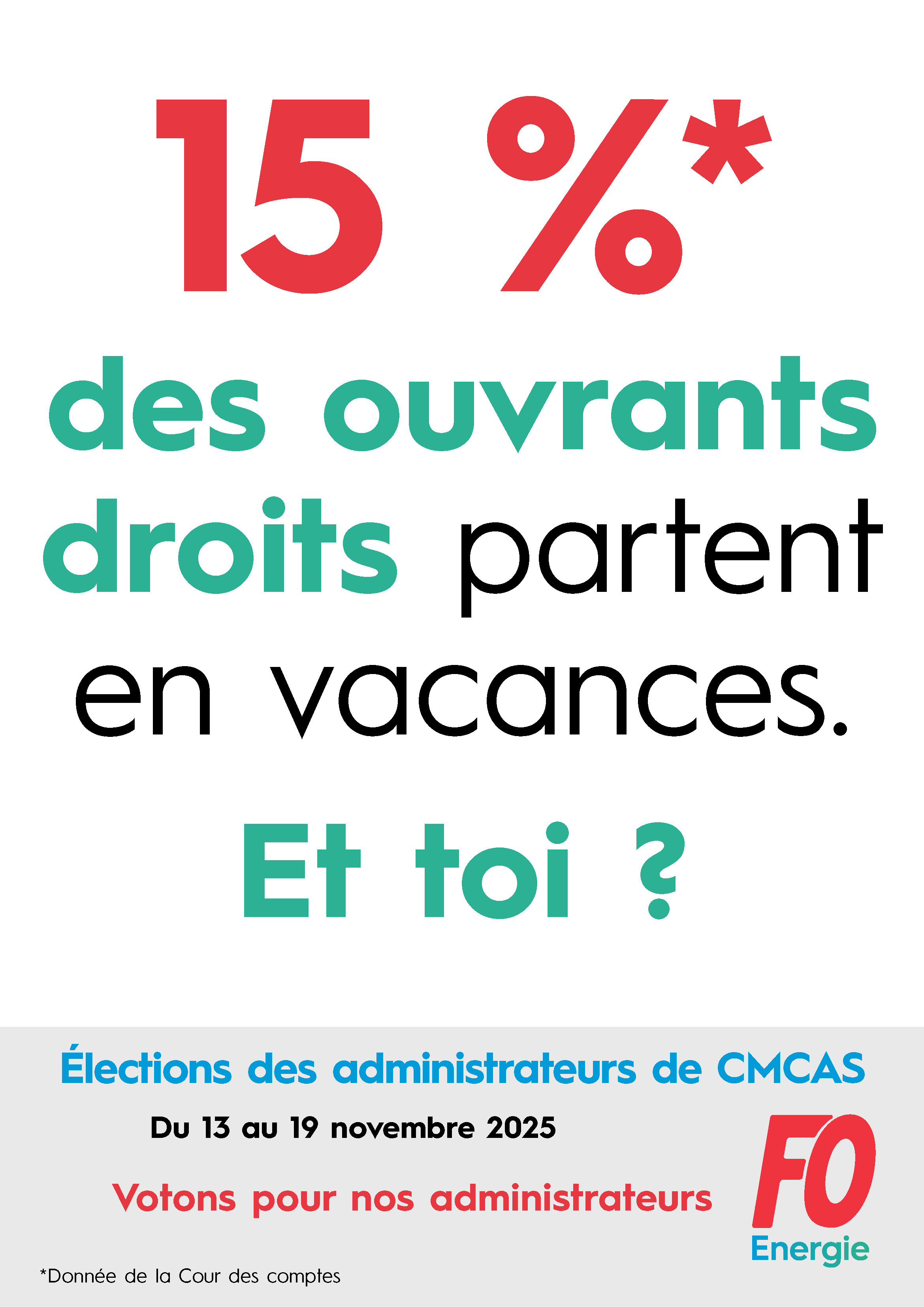 Affiche CMCAS 2025 – Vacances adultes