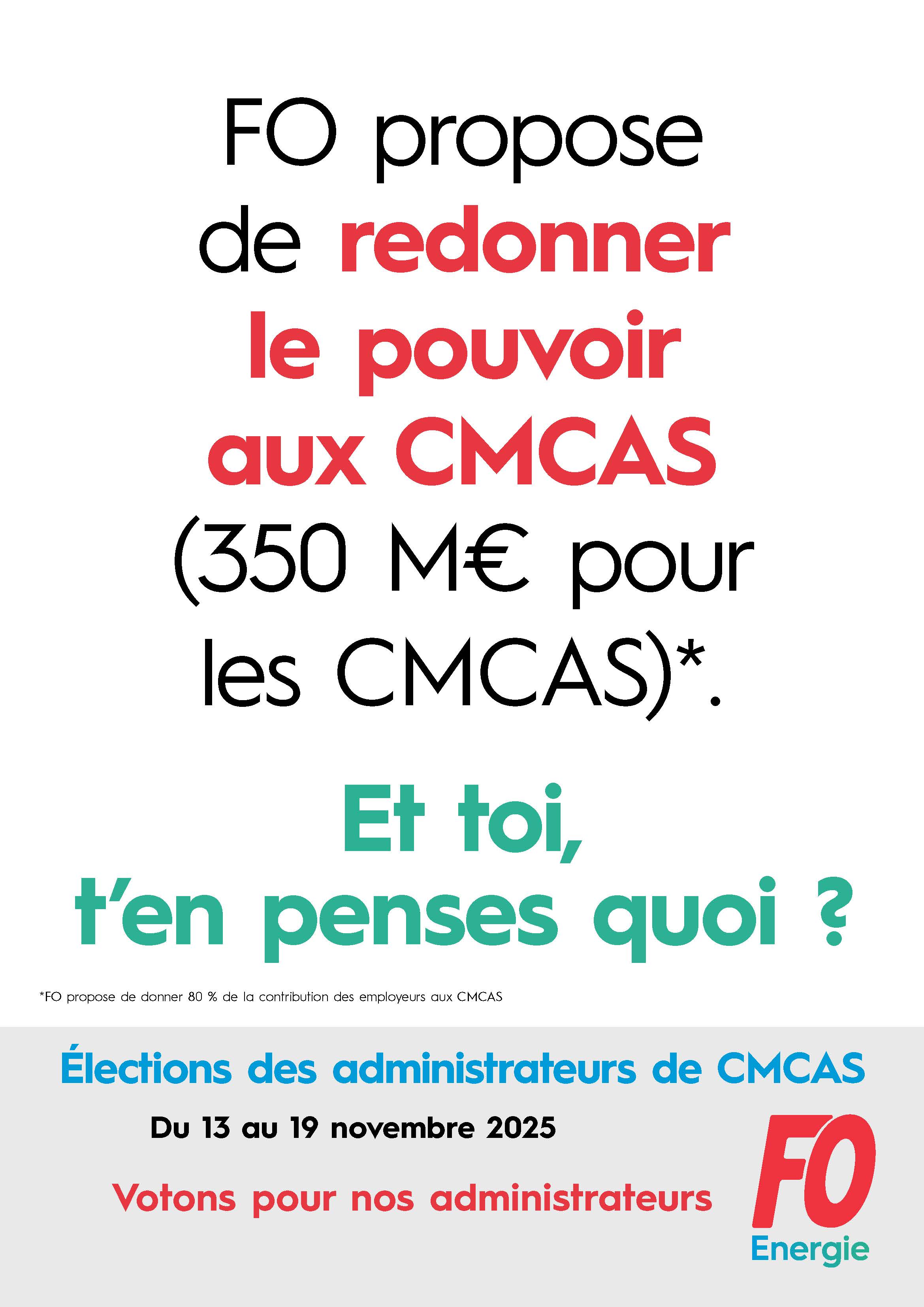 Affiche CMCAS 2025 – Redonner du pouvoir au CMCAS